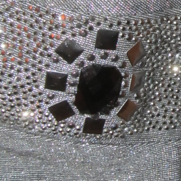 Silver Metallic Top with Embellishments Size Small - Picture 7 of 9